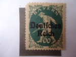 Stamps Germany -  Bayern - Deutsches Riech - sembrador.