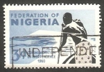 Sellos del Mundo : Africa : Nigeria : 94 - Commemoración de la Independencia, piragüista 
