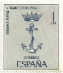 Stamps Spain -  SEMANA NAVAL EN BARCELONA. BOTÓN DE ANCLA. EDIFIL 1737