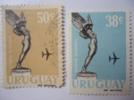 Sellos de America - Uruguay -  Correo aéreo - Impuesto Nacional.