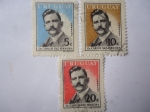 Stamps Uruguay -   Doctor Carlos Vaz Ferreira Abogado, Filosofo, Rector- (1859-1959)