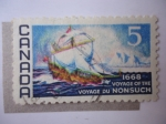 Stamps Canada -  Voyage du Nonsuch - 1668.