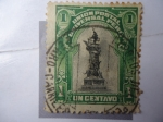 Stamps Peru -  Unión Postal Universal- Monumento al Coronel Francisco Bolognesi Cervantes 1816-1880.