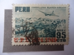 Stamps Peru -  Vi Congreso de la Unión Postal de las Américas y España 1949 - Cordillera Blanca Ancash.