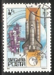 Stamps Hungary -  Columbia shuttle, 1981