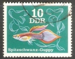 Stamps Germany -  spitzschwanz guppy