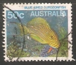 Stamps Australia -  Blue-Lined Surgeonfish