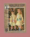 Stamps : Asia : Yemen :  KATHIRI  STATE OF SEIYUN  -  Renoir -rosa y azul