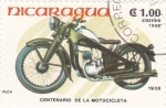 Stamps Nicaragua -  Centº de la motocicleta 