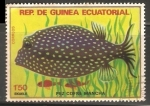 Stamps Equatorial Guinea -  Pez cofre mancha