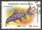 Stamps : Africa : Madagascar :  Synodontis nigriventris