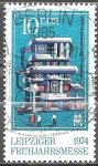 Stamps Germany -  Feria de primavera.Leipzig 1974,DDR.