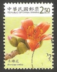 Stamps Taiwan -  3229 - Flor Bombax ceiba