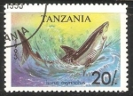 Stamps Tanzania -  isurus oxyrinchus-Tiburón marrajo 