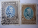 Stamps Colombia -  150º Aniversari del Nacimiento del Genaral Antonio José de Sucre, Mariscal de Ayacucho 17875-1945
