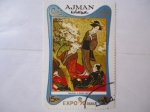 Stamps United Arab Emirates -  Ajman - Expo70 Osaka - Painting: A Picnic Party.