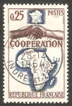 Stamps France -  1432 - Cooperación de África y Madagascar