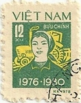 Stamps Vietnam -  PLAN QUINQUENAL 1976-80. MUJER Y TRACTOR. YVERT VN 175