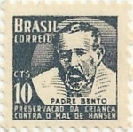 Stamps Brazil -  CAMPAÑA CONTRA LA LEPRA. PADRE BENTO, VALOR FACIAL 10c. YVERT BR 746