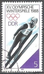 Stamps Germany -  XV.Juegos Olímpicos de Invierno(Calgary) 1988-DDR.