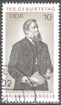 Sellos de Europa - Alemania -  150a Aniv nacimiento de Friedrich Engels (economista politico),DDR.