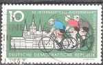 Stamps Germany -  XV. Ciclo de larga distancia internacional por la paz de Berlín-Praga-Varsovi,1962(DDR).