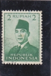 Stamps Asia - Indonesia -  presidente Sukarno