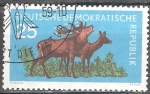 Sellos de Europa - Alemania -  Animales del bosque. Ciervos rojos (DDR).