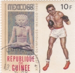 Stamps : Africa : Guinea :  Olimpiada Mexico-68 Boxeo