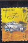 Stamps Singapore -  taxi