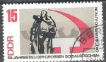 Stamps Germany -  50.aniv de la Revolución Socialista de Gran octubre,(DDR).