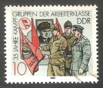 Sellos de Europa - Alemania -  2791 - Milicianos, bandera y cuadro de Thalmann 