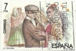 Stamps Spain -  MAESTROS DE LA ZARZUELA. ESCENA DE LA REVOLTOSA. EDIFIL 2765