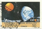 Stamps Spain -  (148) EXPOSICIÓN UNIVERSAL SEVILLA´92. LA TIERRA VISTA DESDE LA LUNA. EDIFIL 2876A