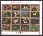 Stamps United Arab Emirates -  Mariposas