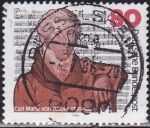 Stamps Germany -  1116 - Carl María von Weber, compositor
