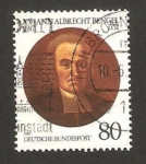 Stamps Germany -  1156 -  III Centº del nacimiento del téologo Johann Albrecht Bengel  
