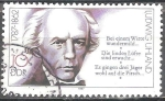 Stamps Germany -  Johann Ludwig Uhland 1787-1862 (poeta y político) DDR.