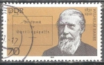 Stamps Germany -  Karl Wilhelm Raabe 1831-1910, (escritor) DDR.