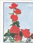 Stamps United Arab Emirates -  flores- SHARJA