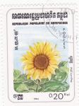 Stamps Cambodia -  flores