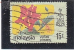 Sellos de Asia - Malasia -  flores