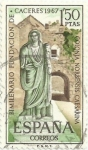 Stamps Spain -  BIMILENARIO DE LA FUNDACION DE CÁCERES. EL ARCO DE CRISTO. EDIFIL 1827