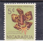 Sellos de America - Nicaragua -  flores- cycnoches ertonianum