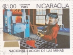 Sellos de America - Nicaragua -  nacionalización de las minas