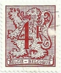 Stamps Belgium -  SERIE BÁSICA LEÓN HERÁLDICO. VALOR FACIAL 4 BEF. YVERT BE 1975