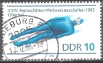 Stamps Germany -  XXIV Campeonato del Mundo de luge de 1985, Oberhof-DDR.
