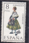 Stamps Spain -  trajes regionales- Zaragoza (23)
