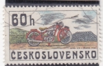 Sellos de Europa - Checoslovaquia -  motocicleta- jawa 175