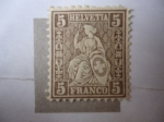 Stamps Switzerland -  Suiza (YVv/50) Helvetia Sentada con Escudo.